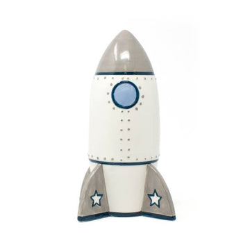FAIRE - Child to Cherish Kids Rocket Ship-Cutest Piggy Banks for Kids Hand Painted*